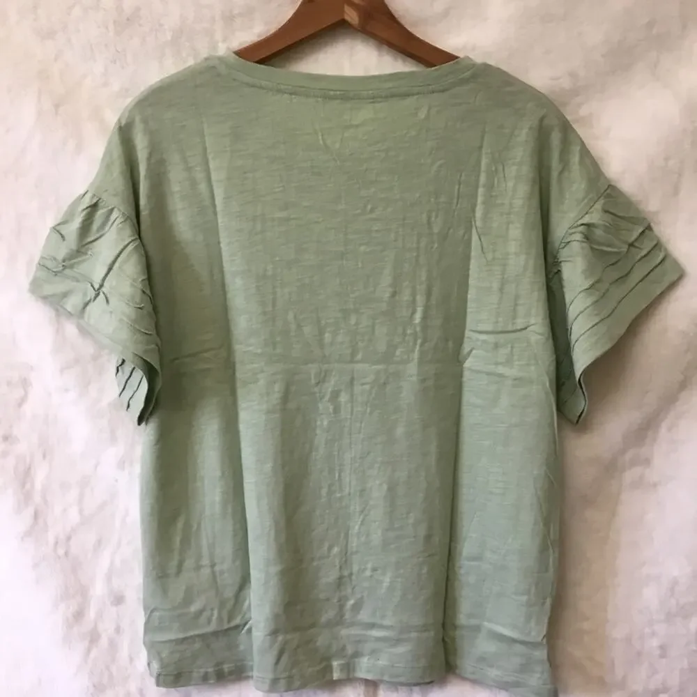 GAP Factory Green Easy Bell Sleeve T-Shirt - Picture 9 of 11